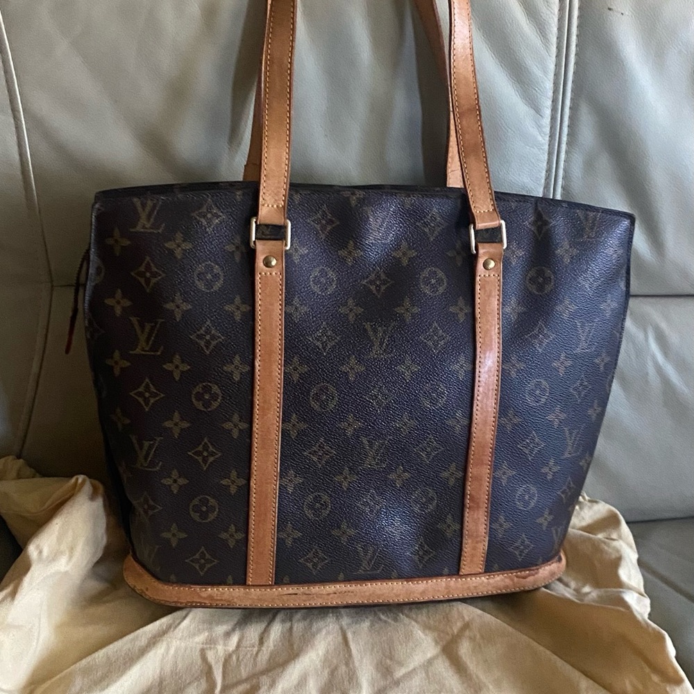 Authentic LOUIS VUITTON Babylone Monogram Canvas Shoulder Tote Bag made in USA